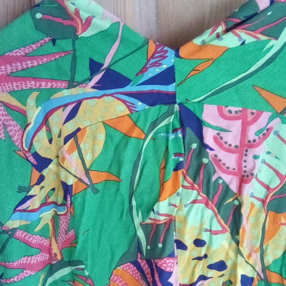 Karlie Green Multicolor Tropical Print Blouse - Picture 7 of 10